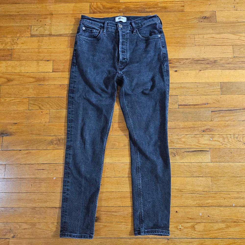 AGOLDE Black Straight Leg Jeans Size 28